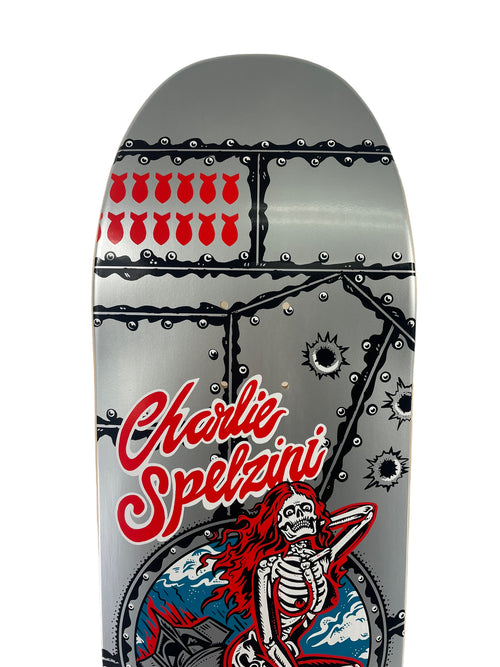 Charlie Spelzini Pro deck - Death Skateboards - SQUARE NOSE POOL SHAPE 8.625"