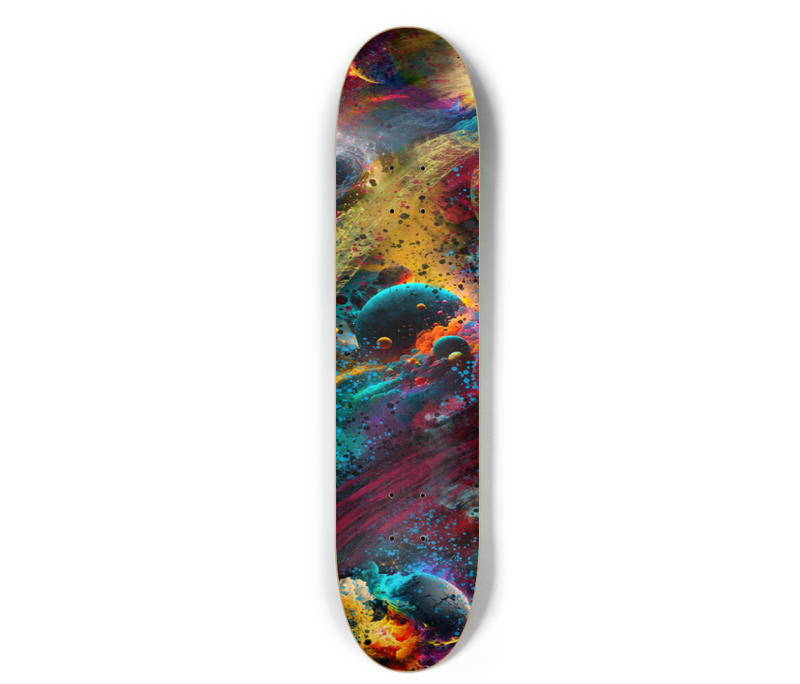 Custom Hardrock skateboard blank 1 stains - 7.5 SHAPE: C0175