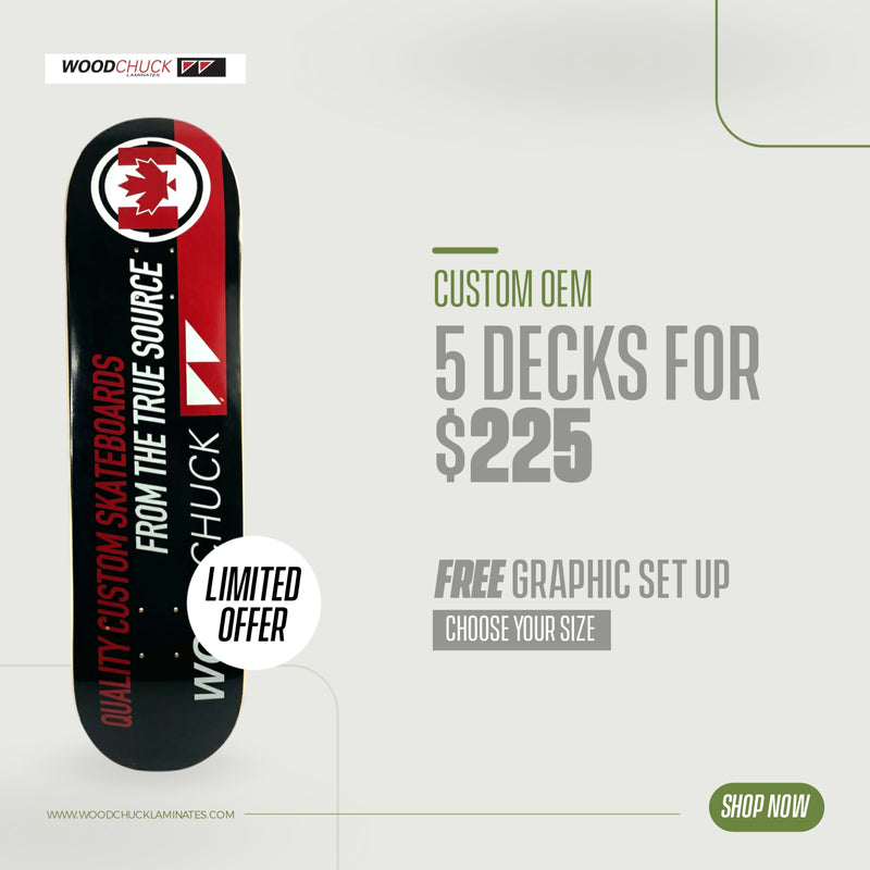5X Custom OEM Printed Skateboards PACKAGES