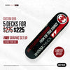 5X Custom OEM Printed Skateboards PACKAGES