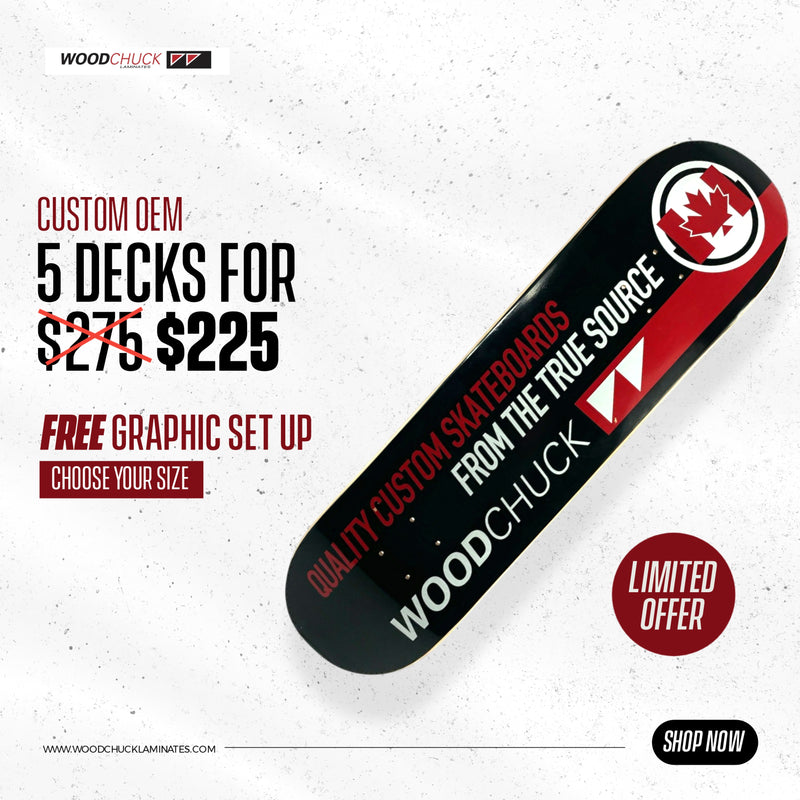 5X Custom OEM Printed Skateboards PACKAGES