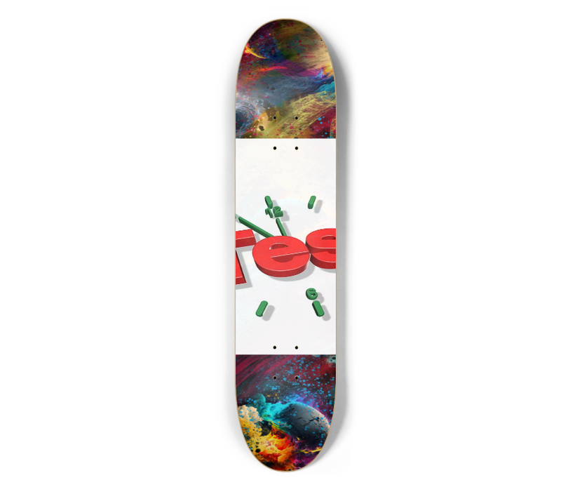 Custom Hardrock skateboard blank 1 stains - 7.5 SHAPE: C0175