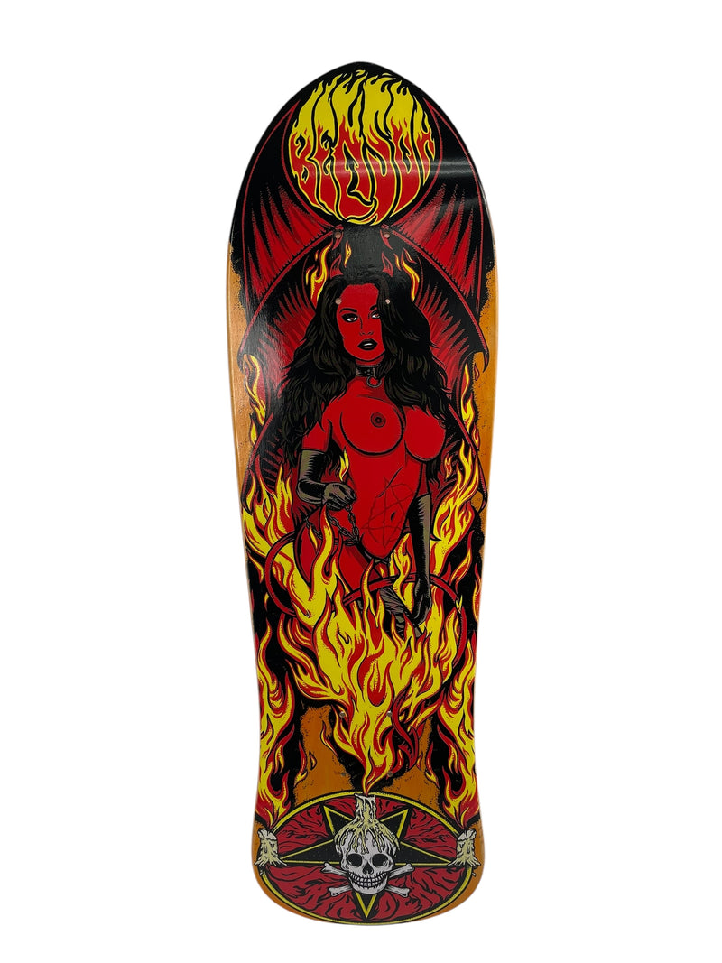 Benson Devil Woman Pro Deck - Death Skateboards CHANNEL POOL Shape 9.125