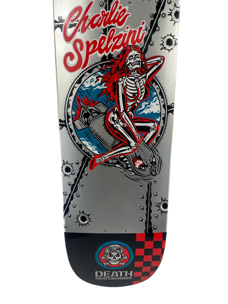 Charlie Spelzini Pro deck - Death Skateboards - SQUARE NOSE POOL SHAPE 8.625" - Woodchuck Laminates