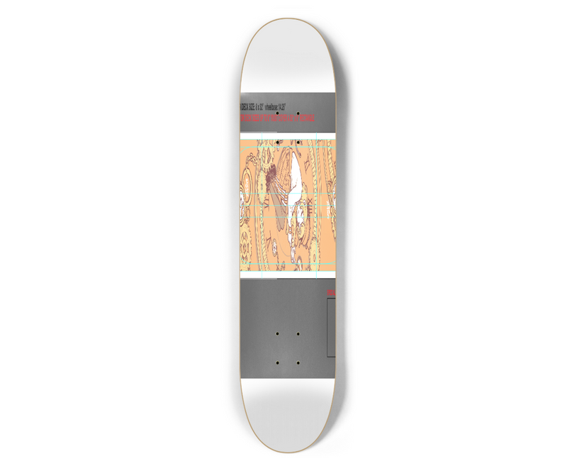 Custom Hardrock skateboard blank 2 stains - 8.375 SHAPE: C78184