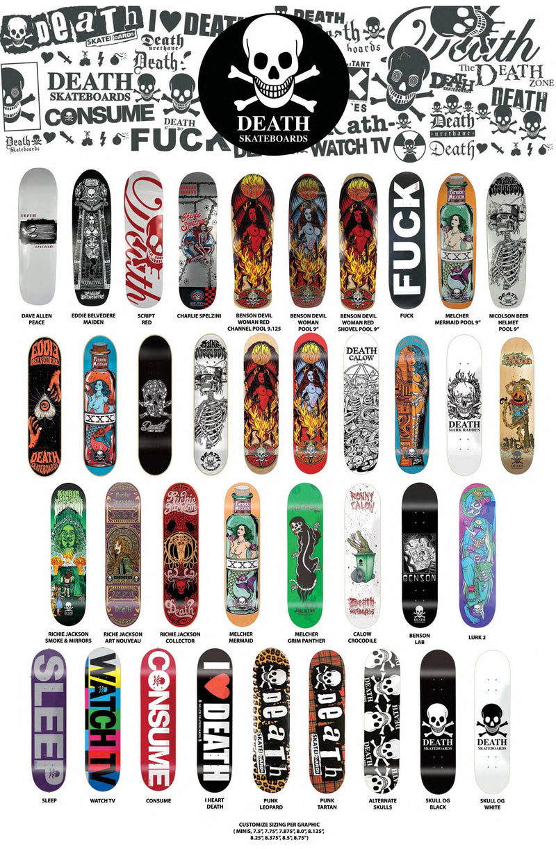10 x Death skateboards = $250 free shipping - Woodchuck Laminates