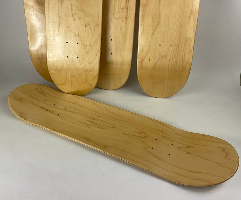 5 pack:  Hardrock skateboard blank Natural - 8.25 SHAPE: C738182 - Woodchuck Laminates