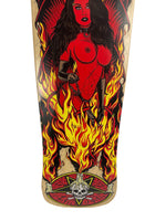 Benson RED Devil Woman Pro Deck  - Death Skateboards - CHANNEL POOL Shape 9.125" - Woodchuck Laminates