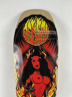 Benson RED Devil Woman Pro Deck Death Skateboards Shovel POOL Shape 9 " - Woodchuck Laminates